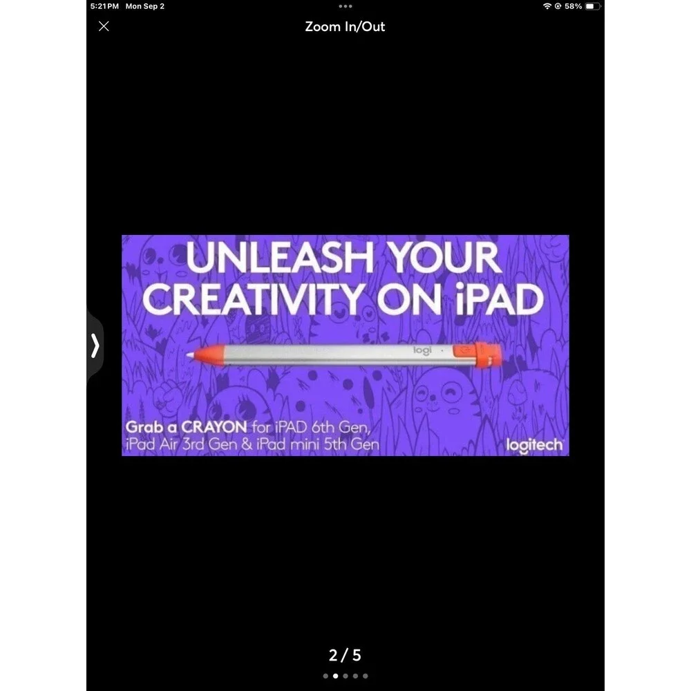 Logitech Crayon Pencil for Apple iPad 2018 and Later